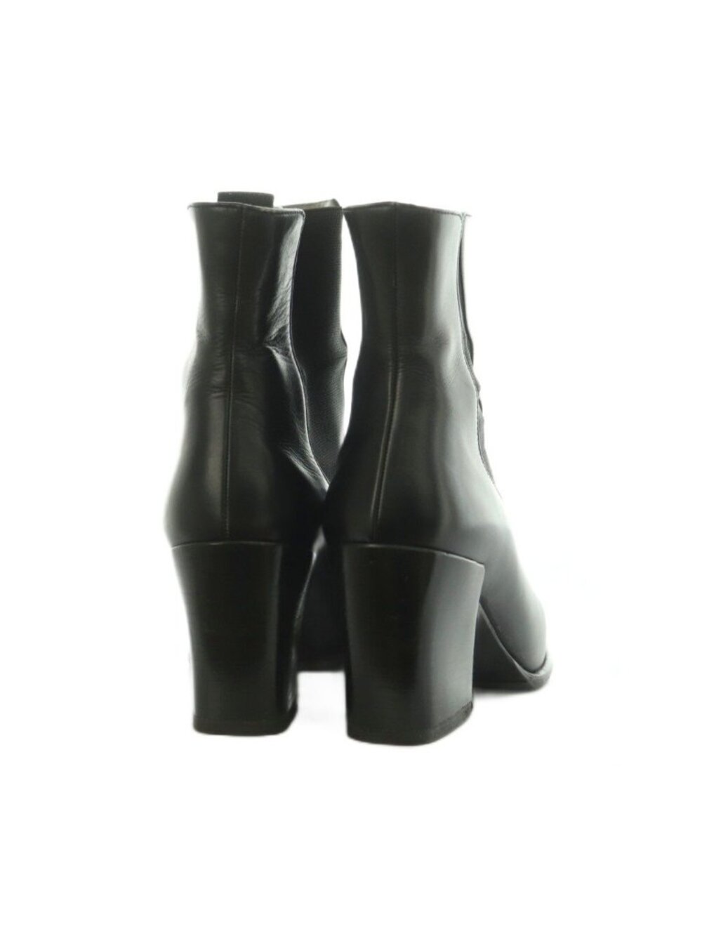Prada Short Boots Side Gore Chunky Heel 35 Black - Picture 3 of 9